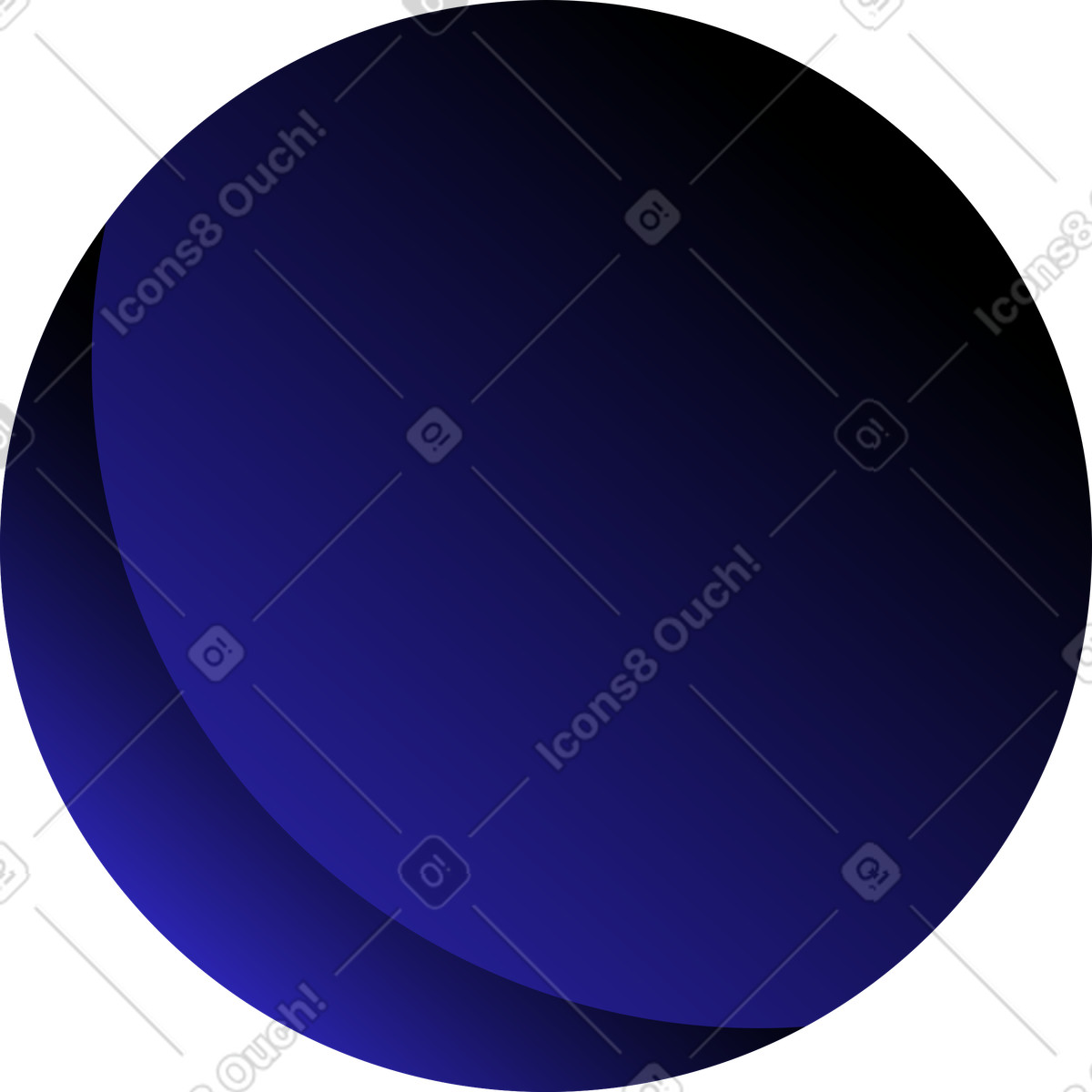 Dunkelblauer planet-Illustration im Space-Stil als Download in PNG, SVG