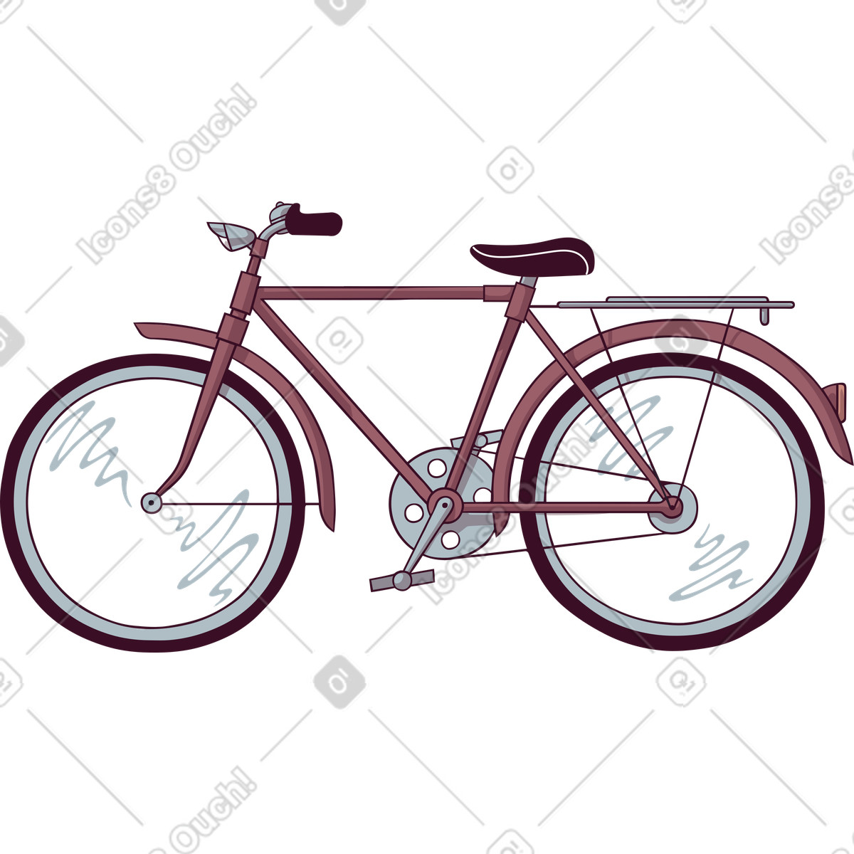 Illustration Vélo dans le style Eastwood à télécharger aux formats PNG, SVG