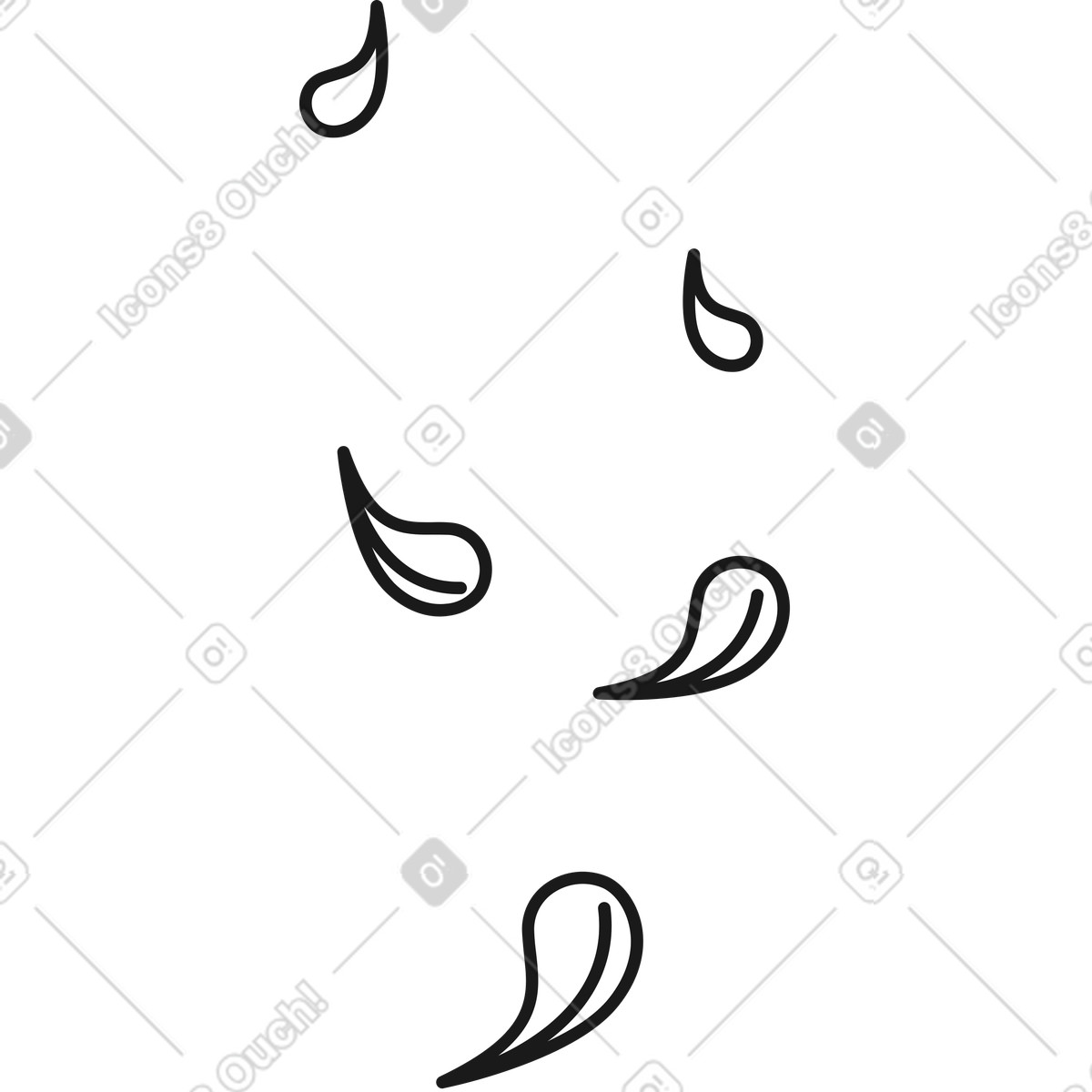 Feathers illustration in Taxi style download in PNG, SVG