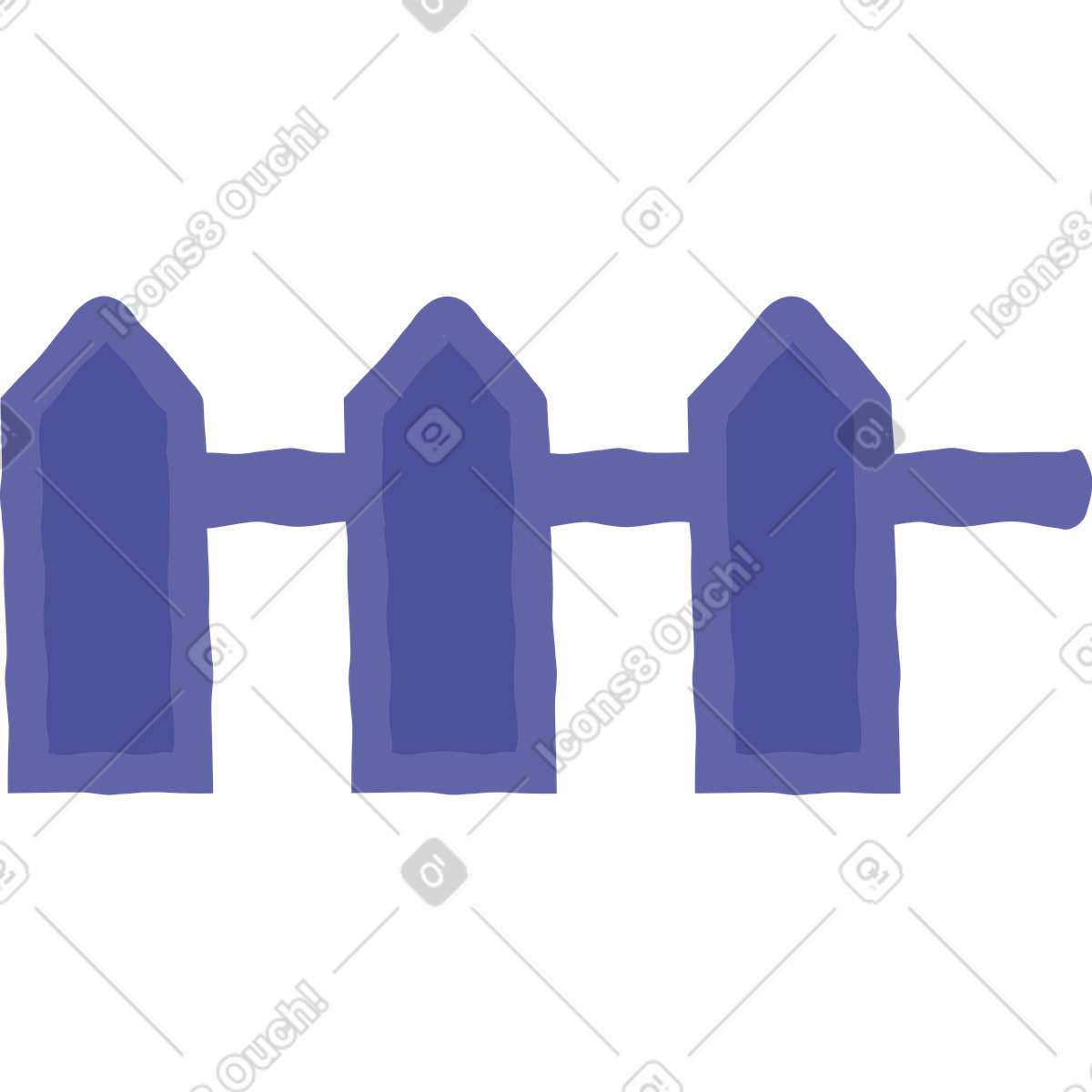 Ilustración Cerca en estilo Stripy a descargar en PNG y SVG