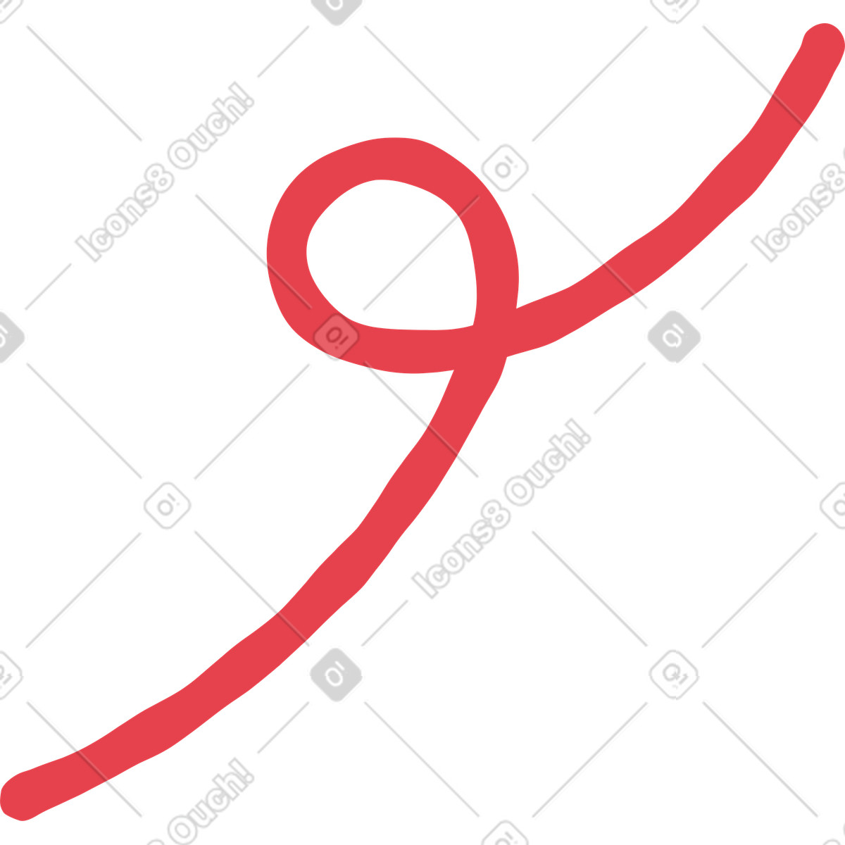 Twisted line illustration in Stripy style download in PNG, SVG