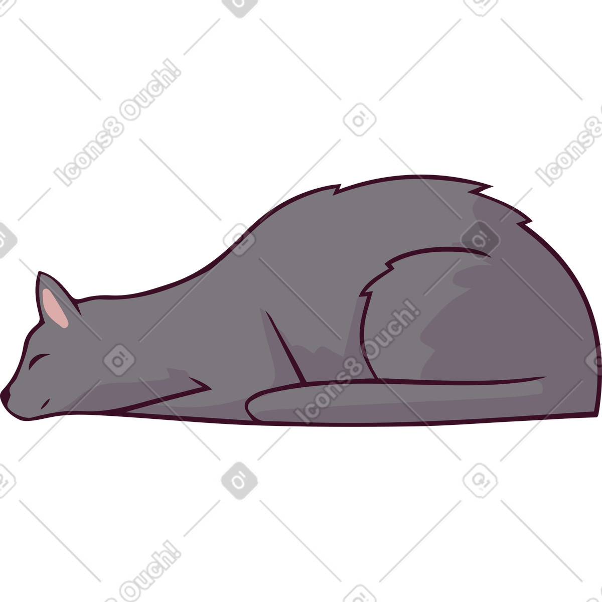 Illustration Chat dans le style Eastwood à télécharger aux formats PNG, SVG