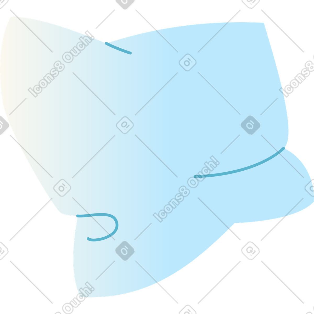 Blaues kissen-Illustration im Fizzy-Stil als Download in PNG, SVG