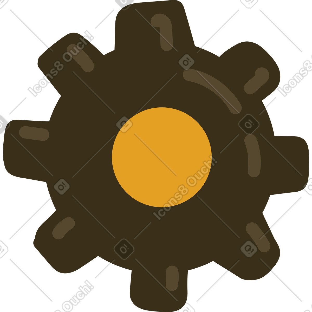 Gear illustrazione in stile Arabica scarica in PNG, SVG