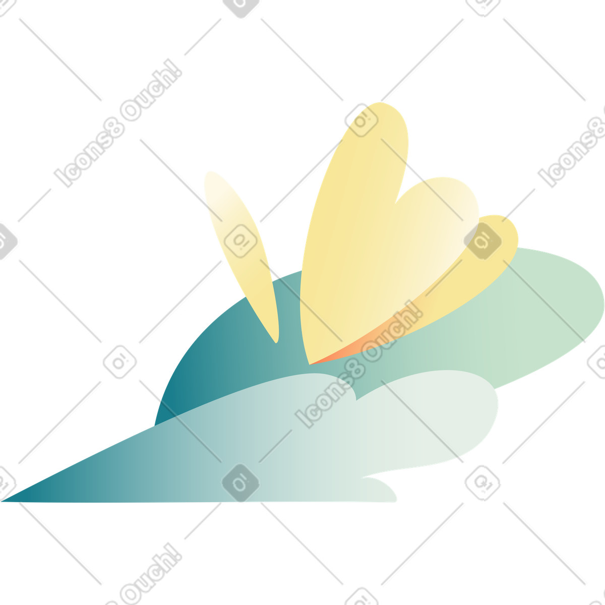 Illustration Fleur jaune dans le style Beam à télécharger aux formats PNG, SVG