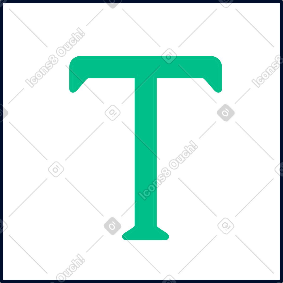 Font tool illustration in Teal style download in PNG, SVG
