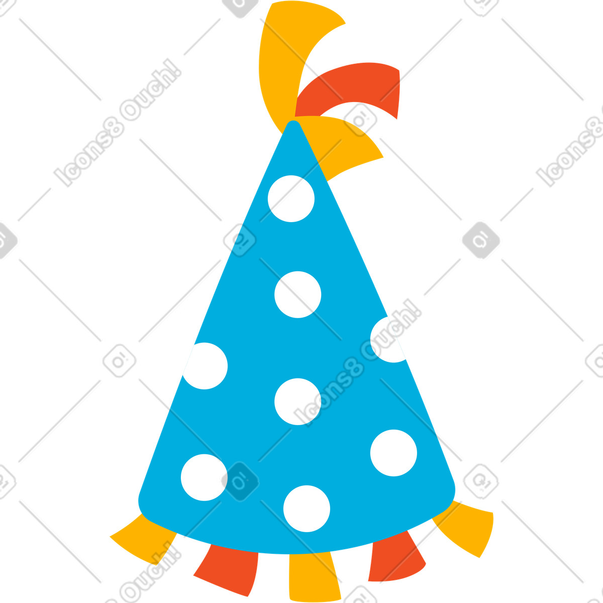 Ilustración Gorro festivo con volantes en estilo Flame a descargar en PNG y SVG