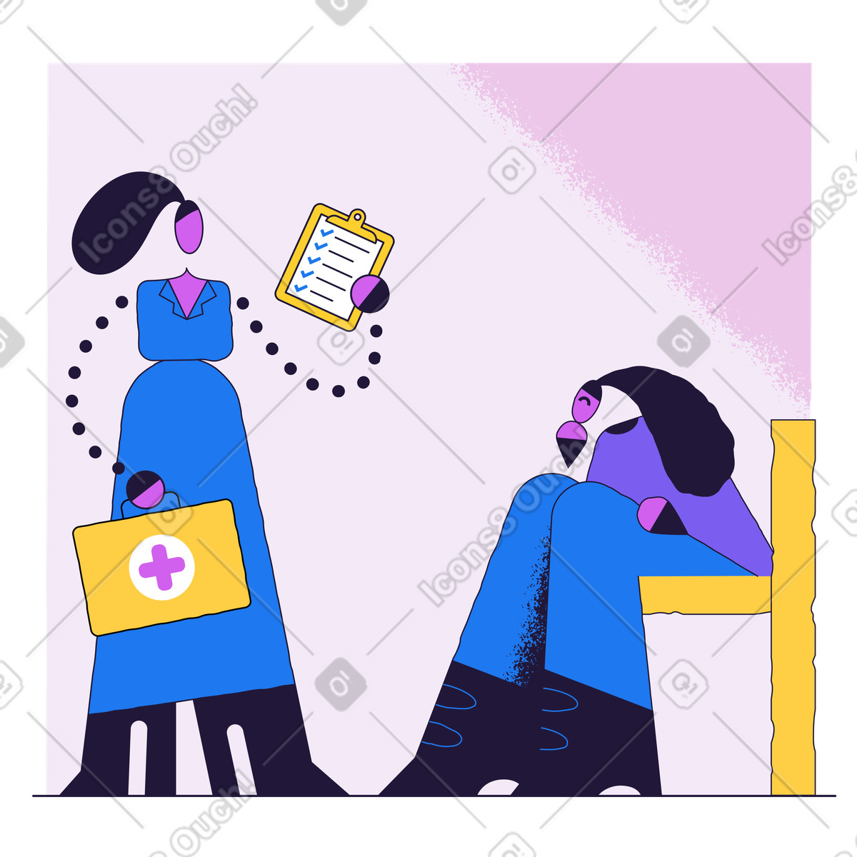 Ilustración Los resultados de sangre son normales. en estilo Conifer a descargar en PNG y SVG
