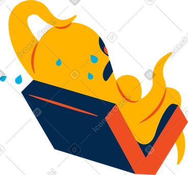 Worried alien PNG, SVG