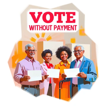 A vintage poster promoting 'Vote Without Payment' from the 1960s
