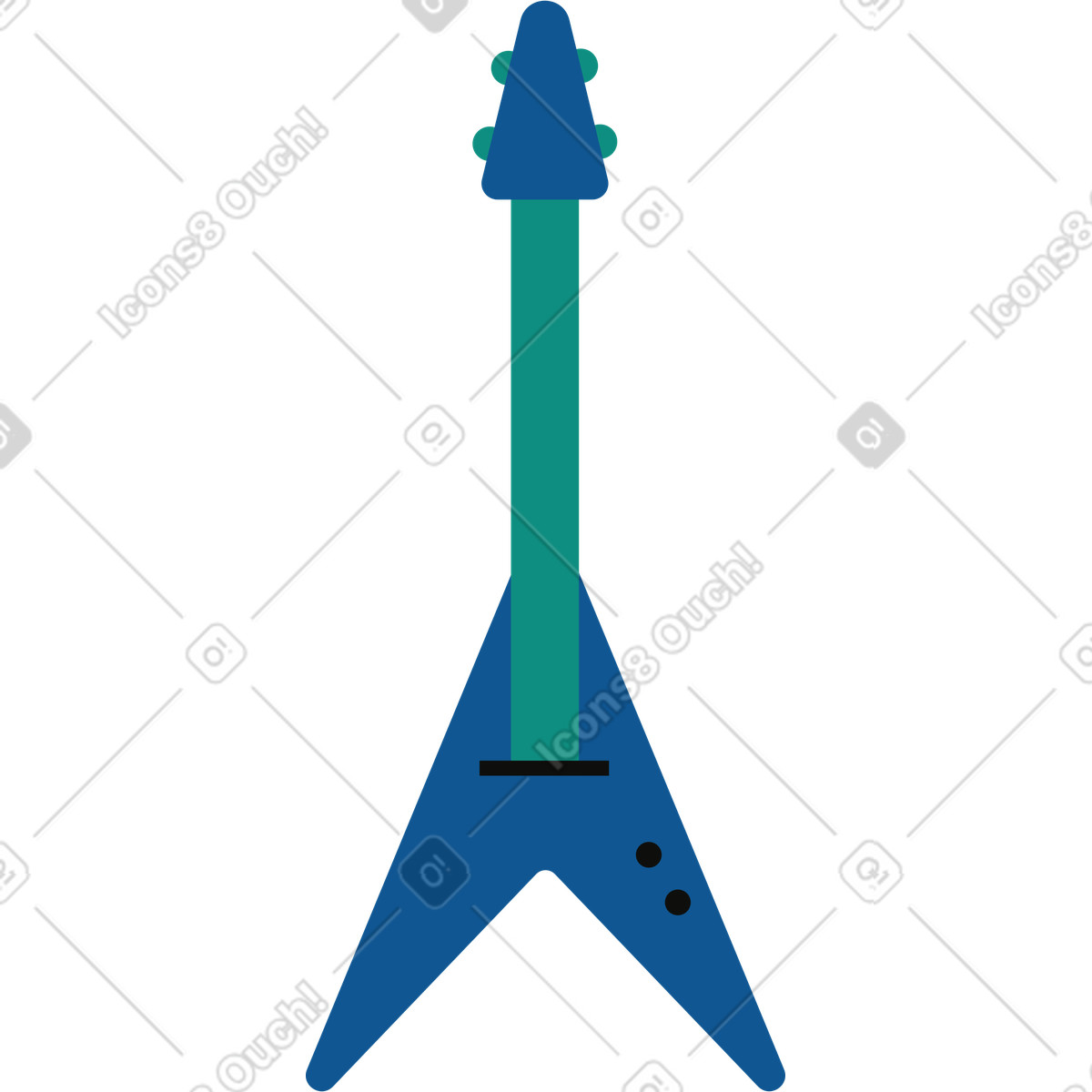 Illustration Guitare dans le style Polar à télécharger aux formats PNG, SVG