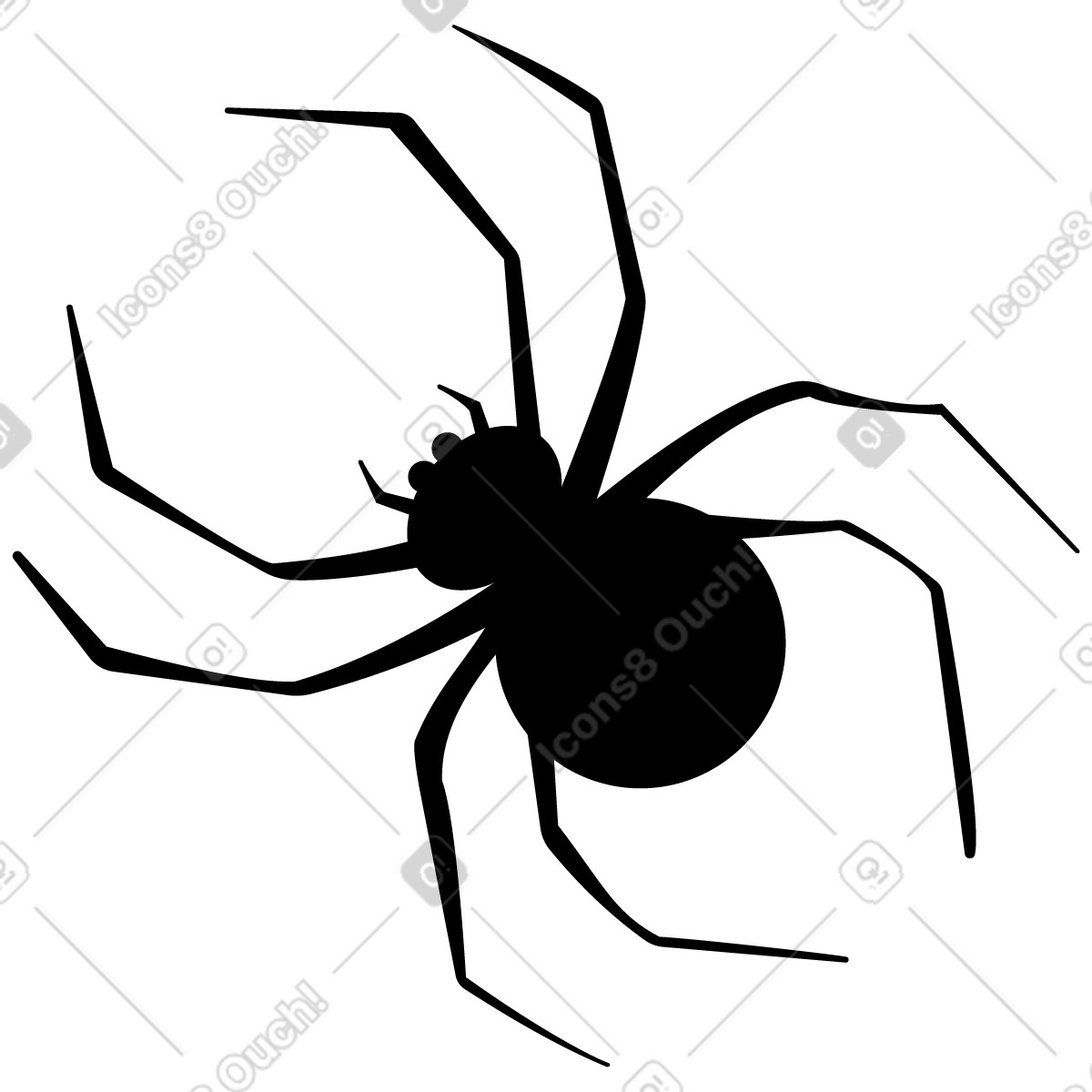 Jumble スタイルの Black spider のイラストをPNG、SVG形式でダウンロード