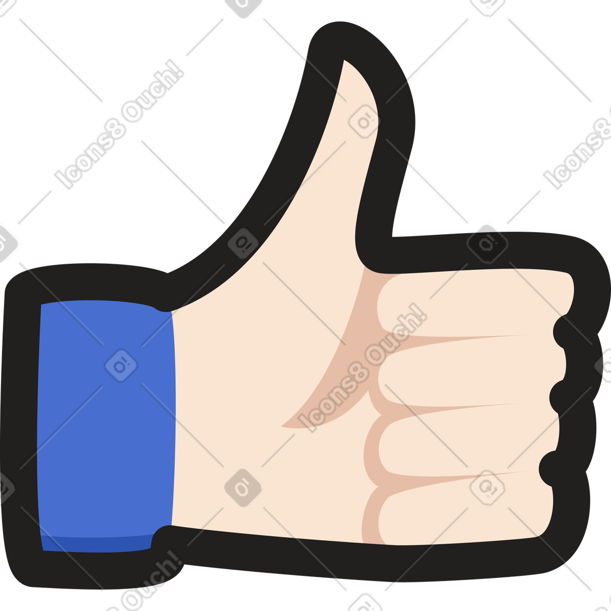 Clipart スタイルの いいね のイラストをPNG、SVG形式でダウンロード