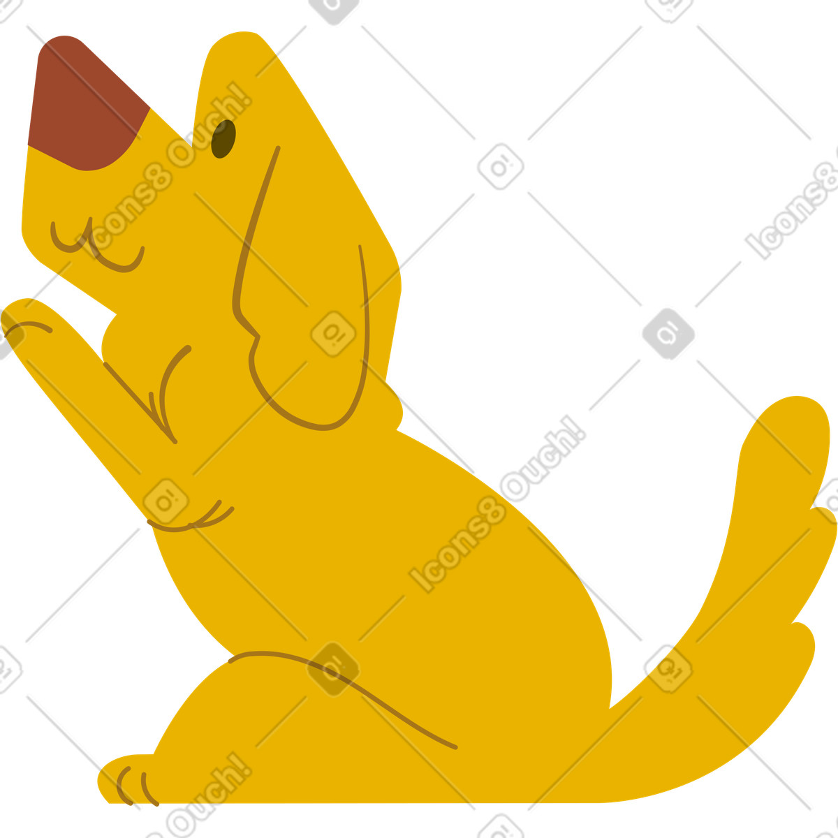 下载 Woof 风格的 小狗 插画，支持 PNG、SVG 格式
