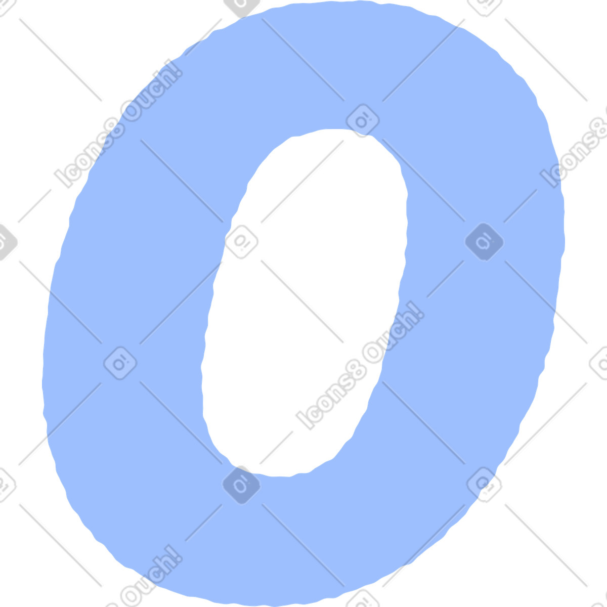 Ilustração de Número zero em no estilo Pablo para baixar em PNG, SVG