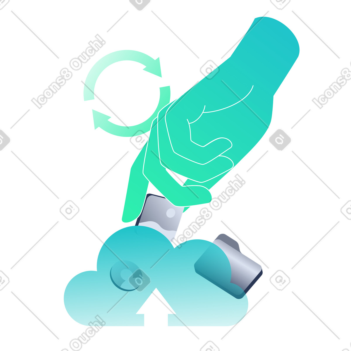 Ilustraci&oacute;n Uso del almacenamiento en la nube para gesti&oacute;n de archivos multimedia estilo Lucent a descargar PNG y SVG
