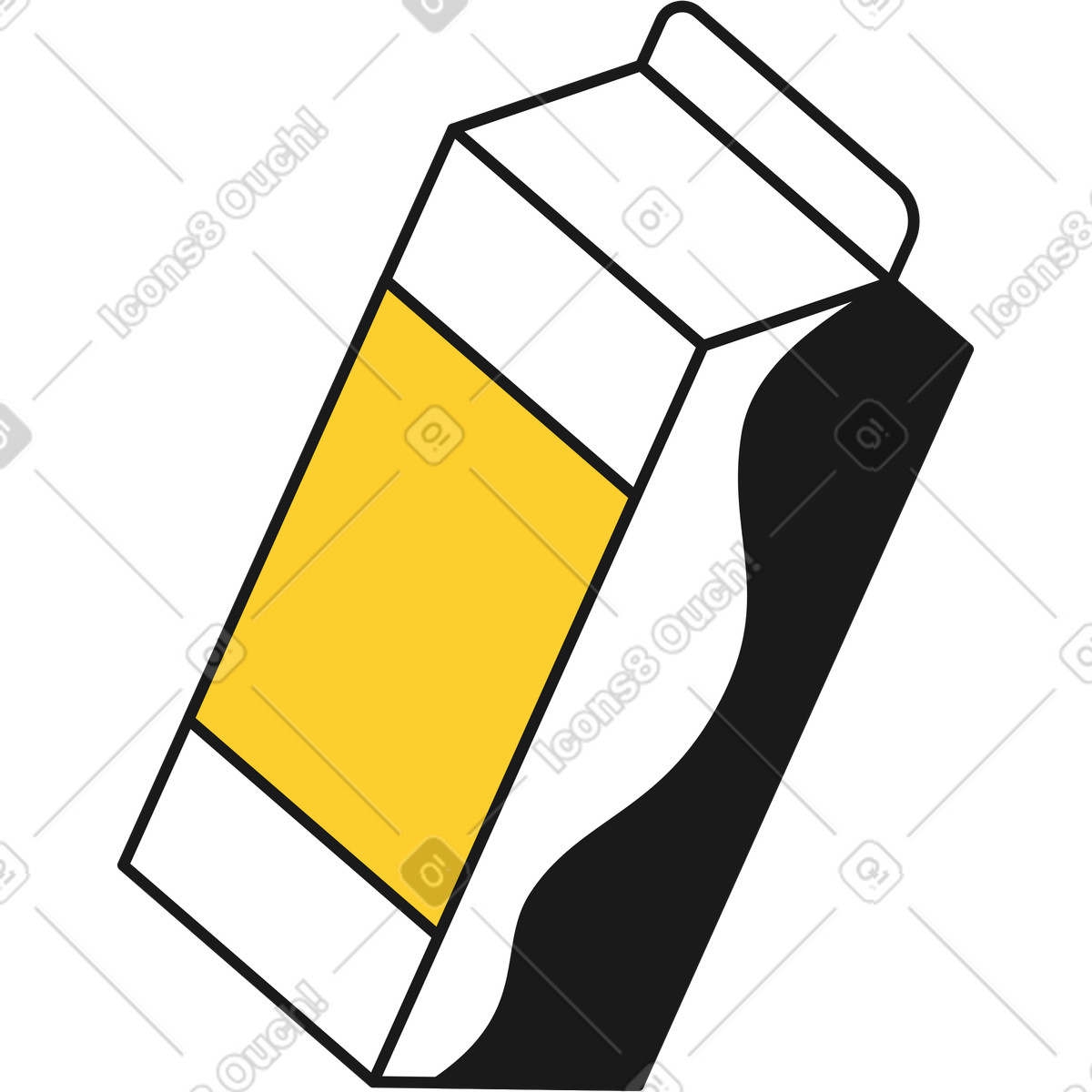 Tetrapak illustration in Taxi style download in PNG, SVG