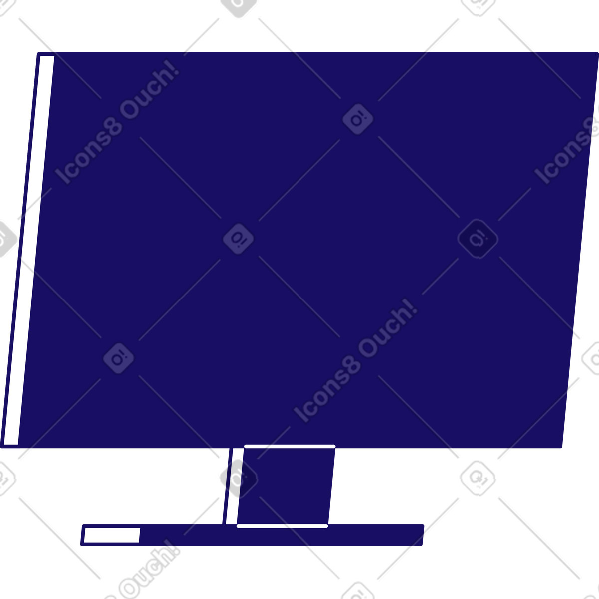 Illustration Moniteur d'ordinateur dans le style Bendy à télécharger aux formats PNG, SVG