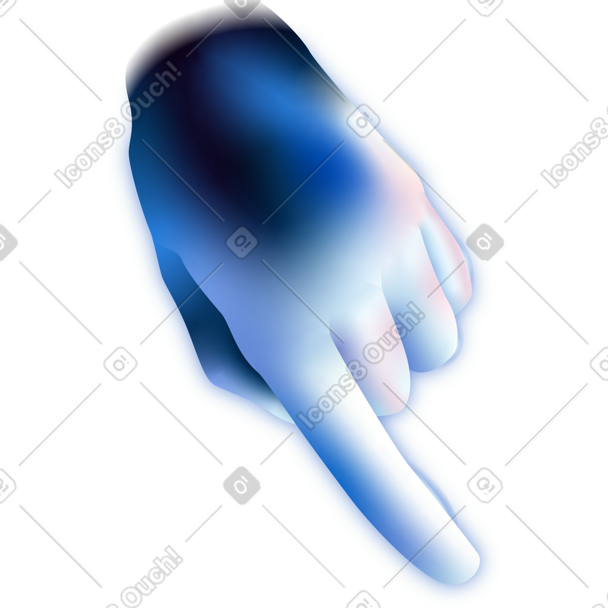 Иллюстрация Указывающая рука в стиле Dimension — скачать в форматах PNG, SVG