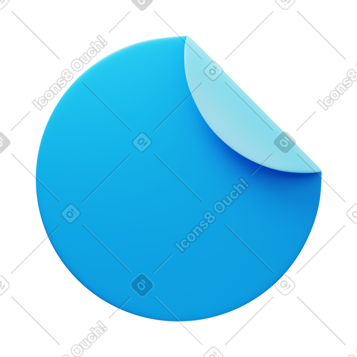 Sticker illustration in 3D Fluency style download in PNG, SVG