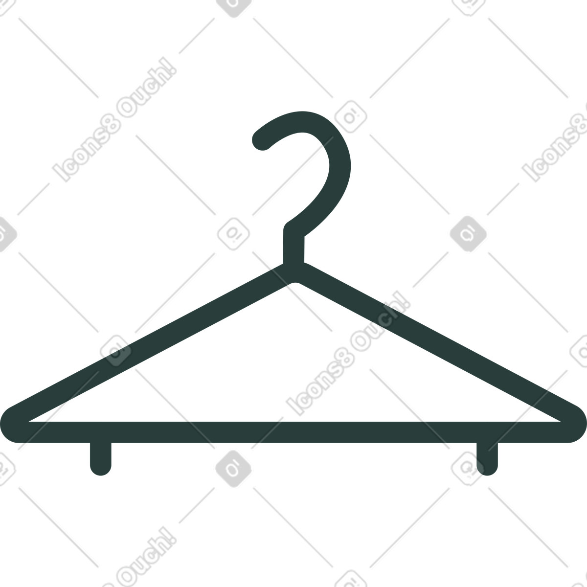 Hanger illustration in Macaroni style download in PNG, SVG