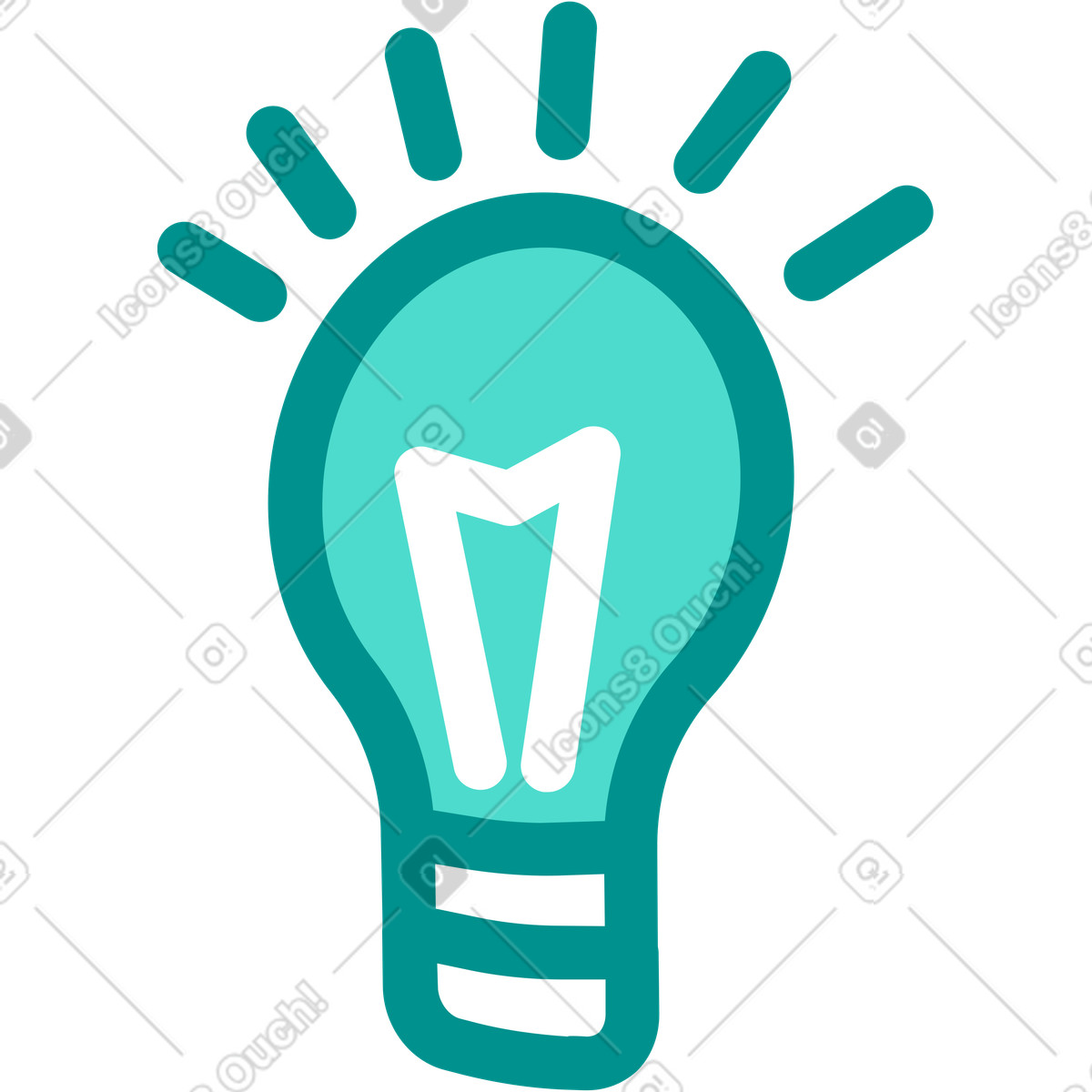 Ilustración Bombilla incandescente en estilo Natty a descargar en PNG y SVG