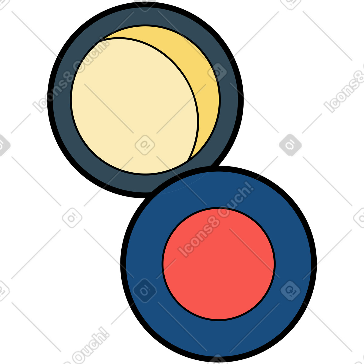 Blusher illustration in Surr style download in PNG, SVG
