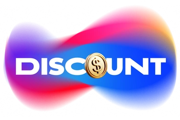 Colorful gradient background with the word 
