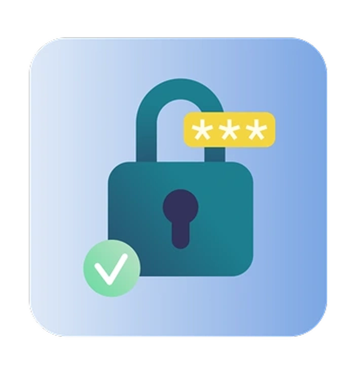 A padlock with a password field - Beam style illustration