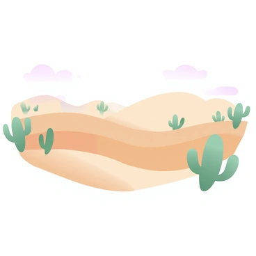 A vast desert landscape filled with tall sand dunes rolling towards the horizon. The sand dunes are varying shades of beige and light orange, creating a smooth wave-like pattern. Scattered throughout the scene are several cacti, each standing tall and unique in shape. The cacti are a vibrant green, contrasting against the warm hues of the dunes. The entire scene is set on an 8x8 board, which frames the desert landscape beautifully, emphasizing the gradients of color in the sand and the lush green of the cacti.