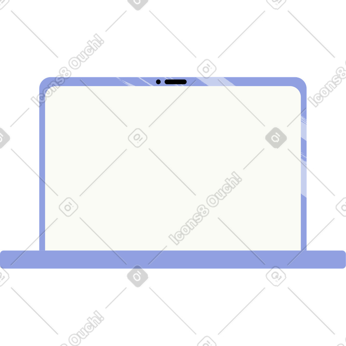 Il computer portatile illustrazione in stile Juicy scarica in PNG, SVG