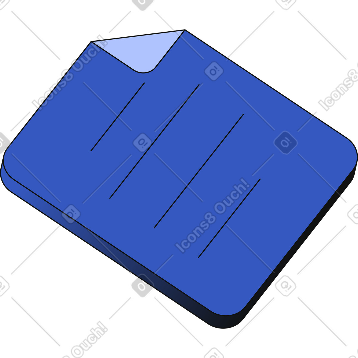 Illustration Icône de document dans le style Techny à télécharger aux formats PNG, SVG