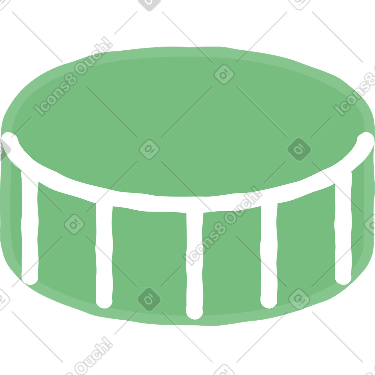 Green section illustration in Stripy style download in PNG, SVG