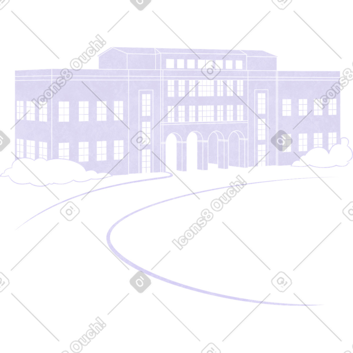 University building illustration in Lifestyle style download in PNG, SVG