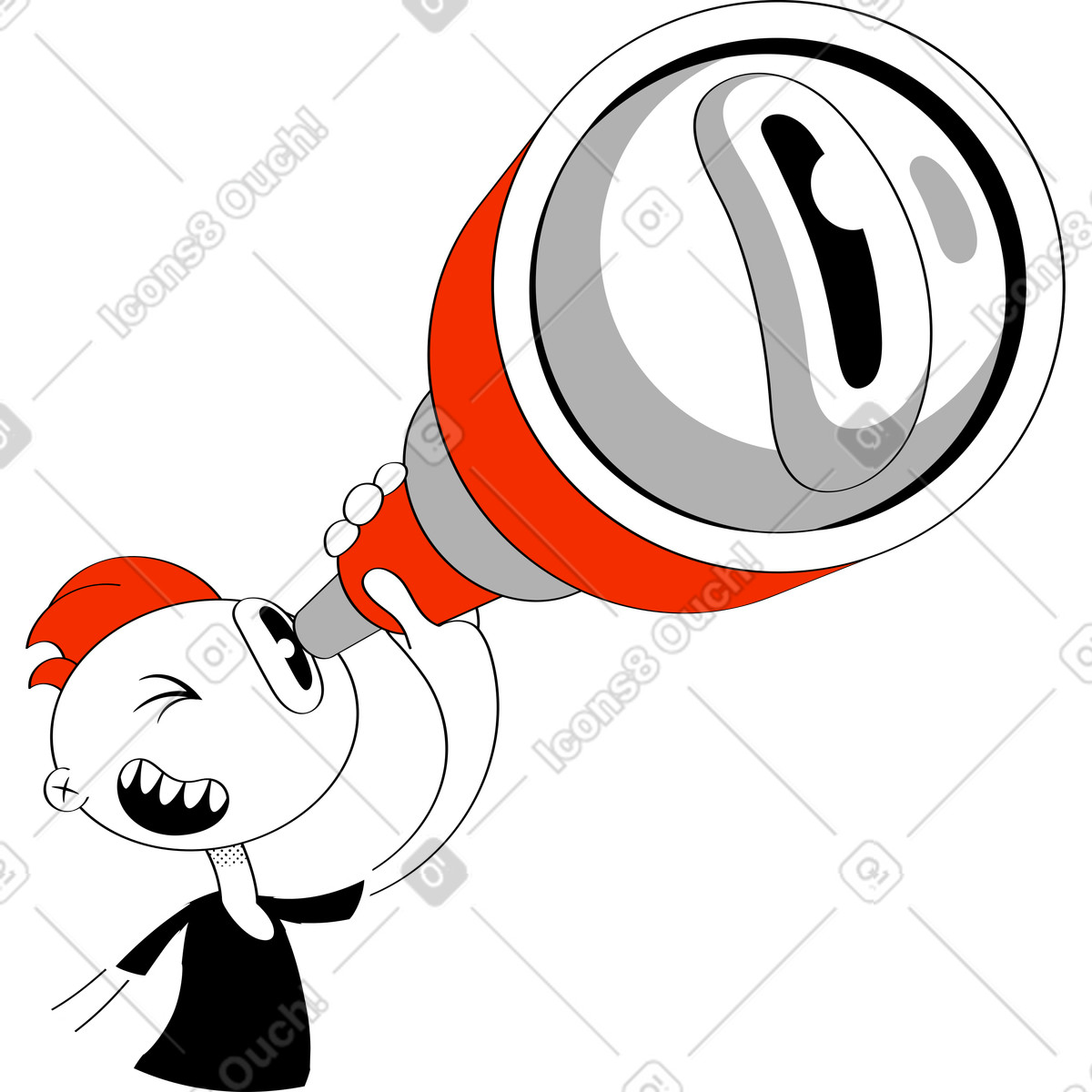 Uomo illustrazione in stile Looney scarica in PNG, SVG