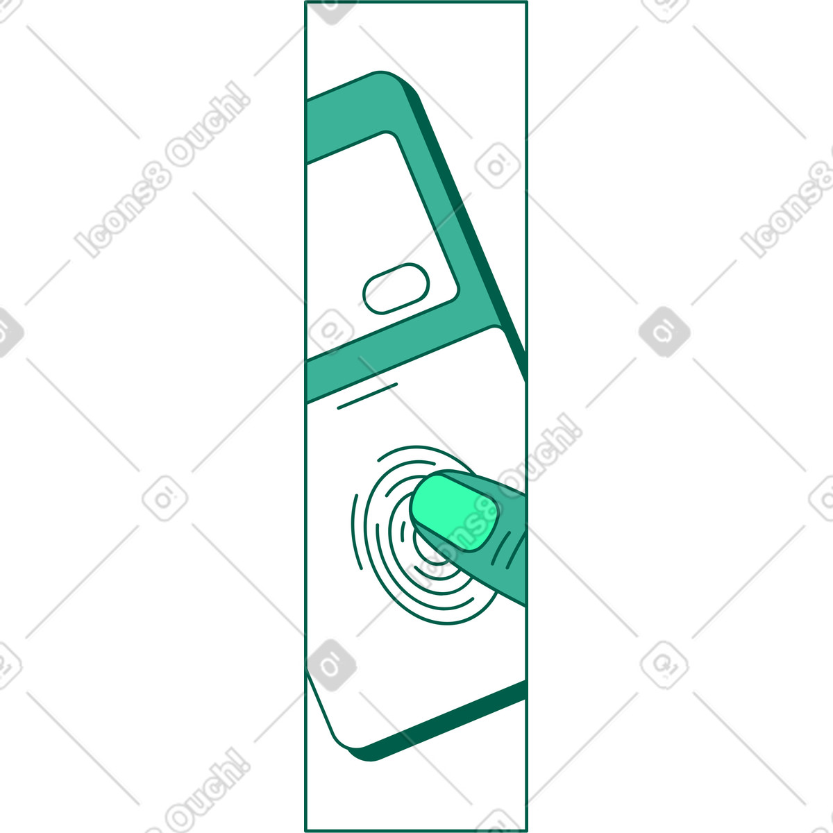 Ilustração de Quadro com smartphone em no estilo Storyline para baixar em PNG, SVG