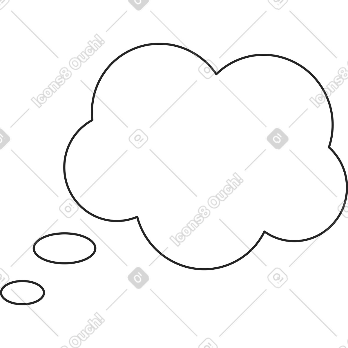 下载 Sammy Line 风格的 讲话泡泡云 插画，支持 PNG、SVG 格式