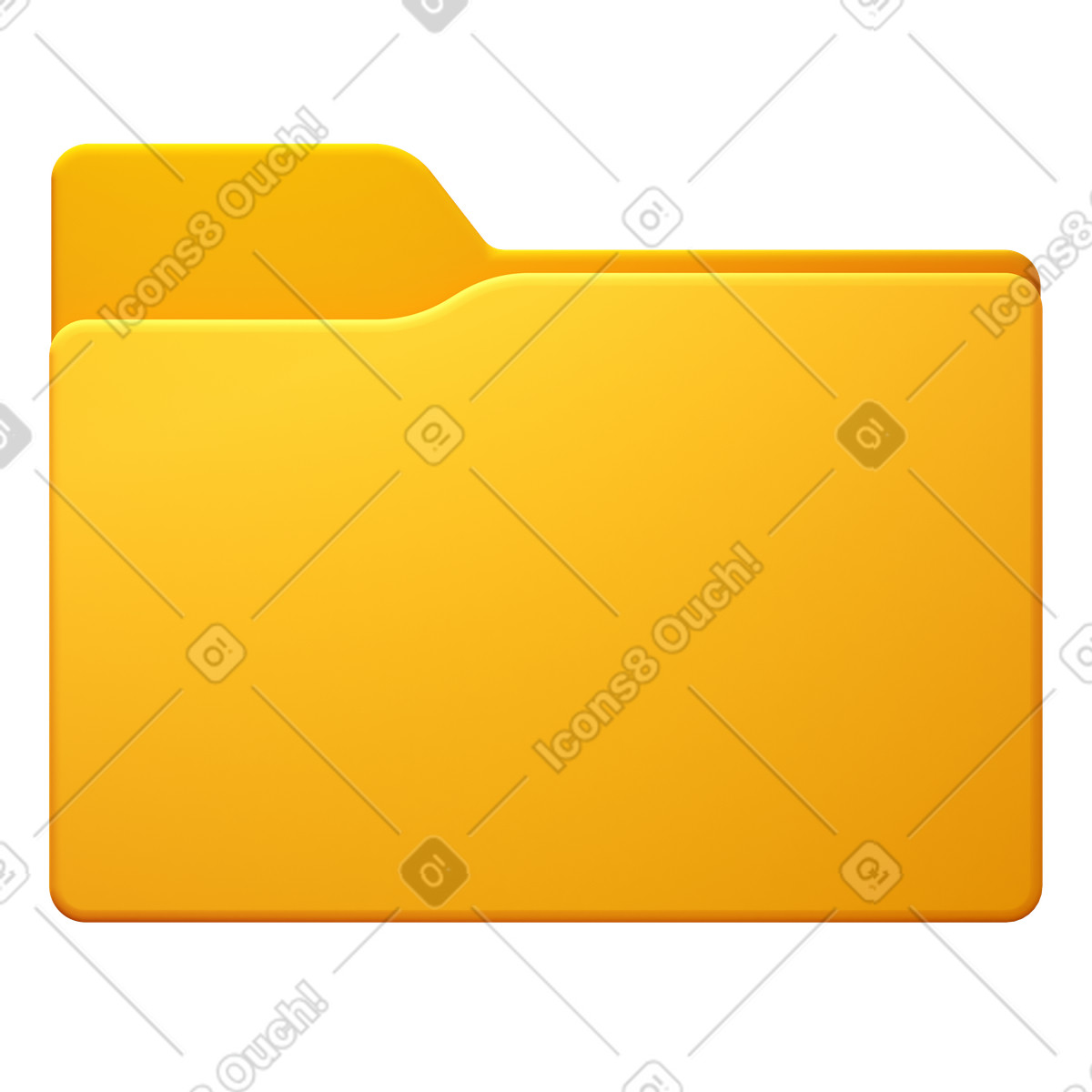 Folder illustration in 3D Fluency style download in PNG, SVG