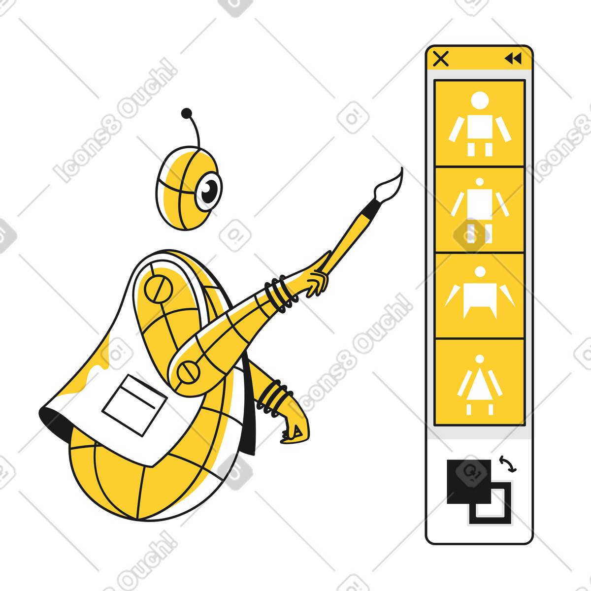 Web-design-Illustration im Taxi-Stil als Download in PNG, SVG