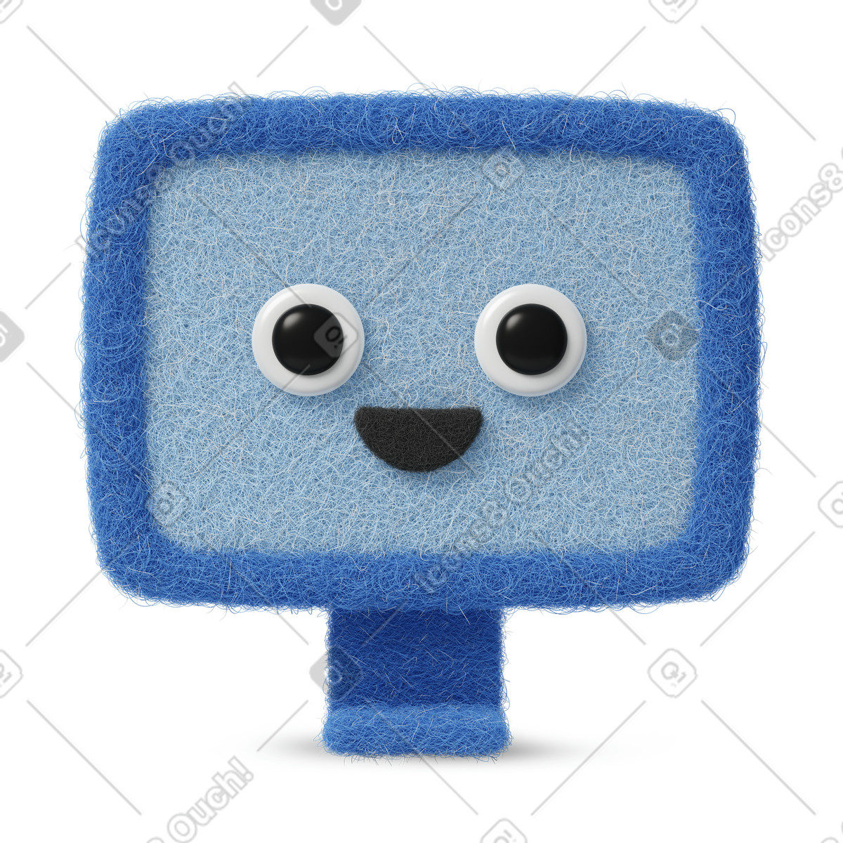 Ilustración Cute imac en estilo Fuzzy a descargar en PNG y SVG
