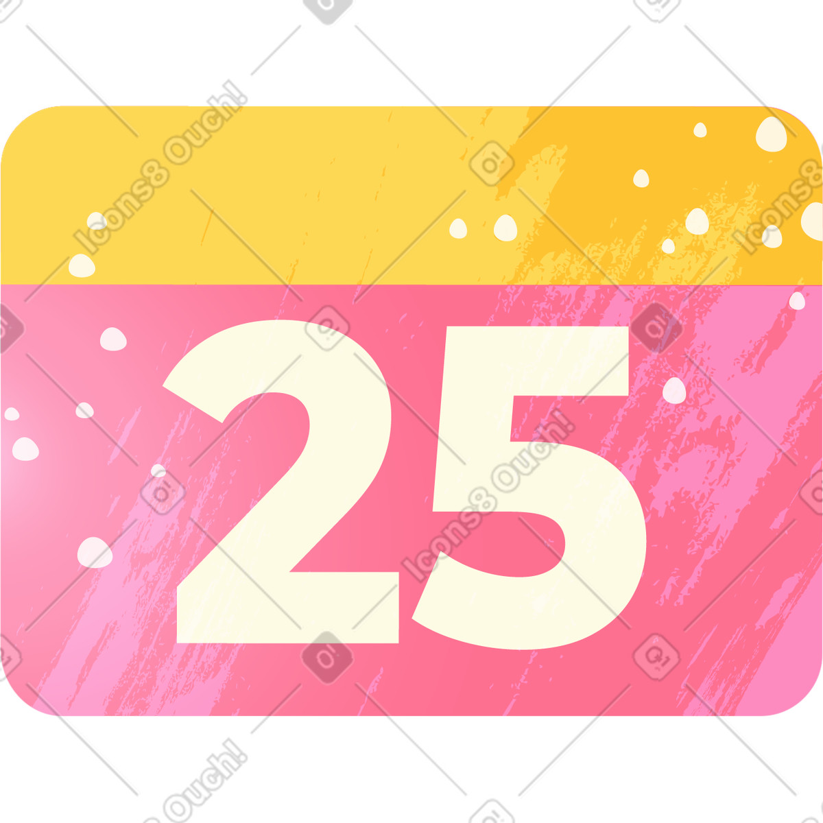 Calendario illustrazione in stile Typography scarica in PNG, SVG
