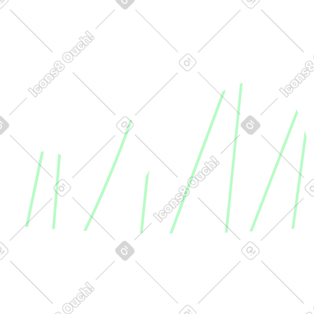 Иллюстрация White cloud with green stripes в стиле Pale — скачать в форматах PNG, SVG