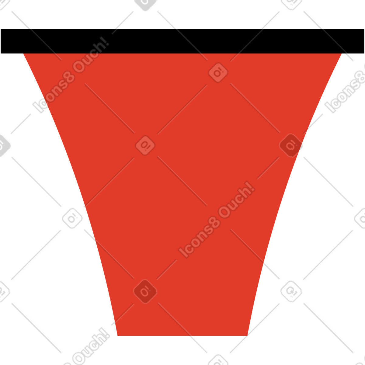 Blumentopf-Illustration im Burgundy-Stil als Download in PNG, SVG