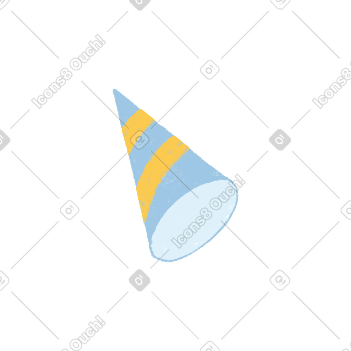 Chalky 스타일의 Blue cap with yellow stripes 일러스트레이션 PNG, SVG 다운로드