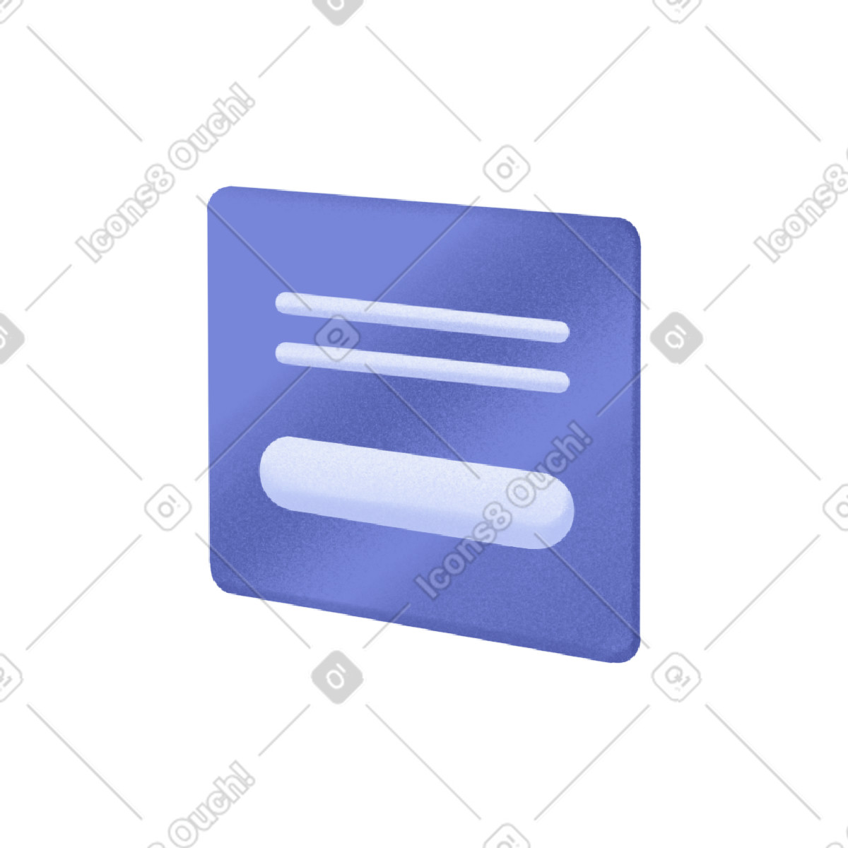 Blue square with white text blocks illustrazione in stile Smart scarica in PNG, SVG