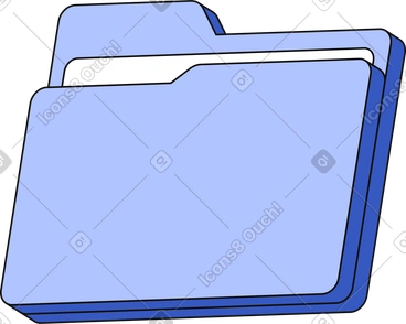 Double chemise pour papiers PNG, SVG