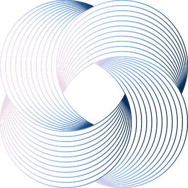 Abstract overlapping circles in blue tones - Forms style illustration