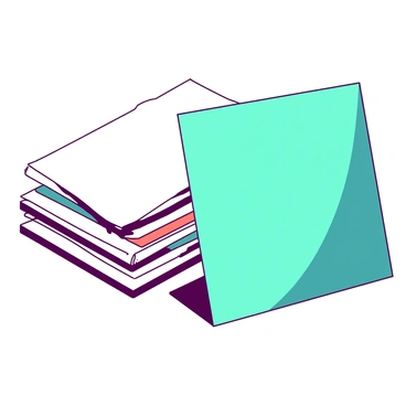 A white stack of various paper types is neatly arranged next to a teal illustration board. The papers vary in size and texture, with some being glossy and others matte. A few sheets of colorful cardstock are slightly protruding from the stack, adding visual interest. The illustration board is positioned upright, showcasing a blank surface ready for drawing. The overall composition highlights the contrast between the soft textures of the paper and the smooth surface of the board.