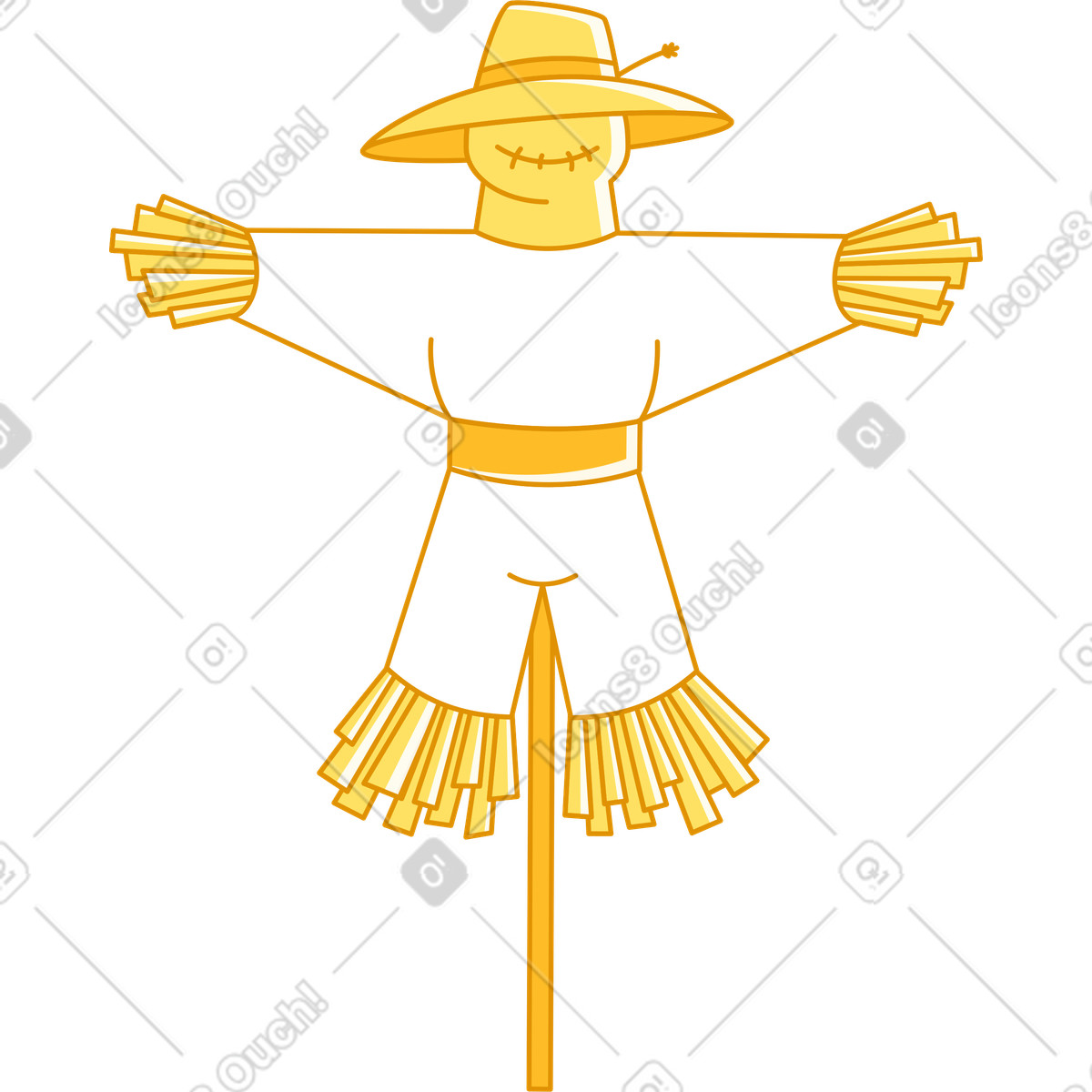 Ilustração de Espantalho em no estilo Rainbow para baixar em PNG, SVG
