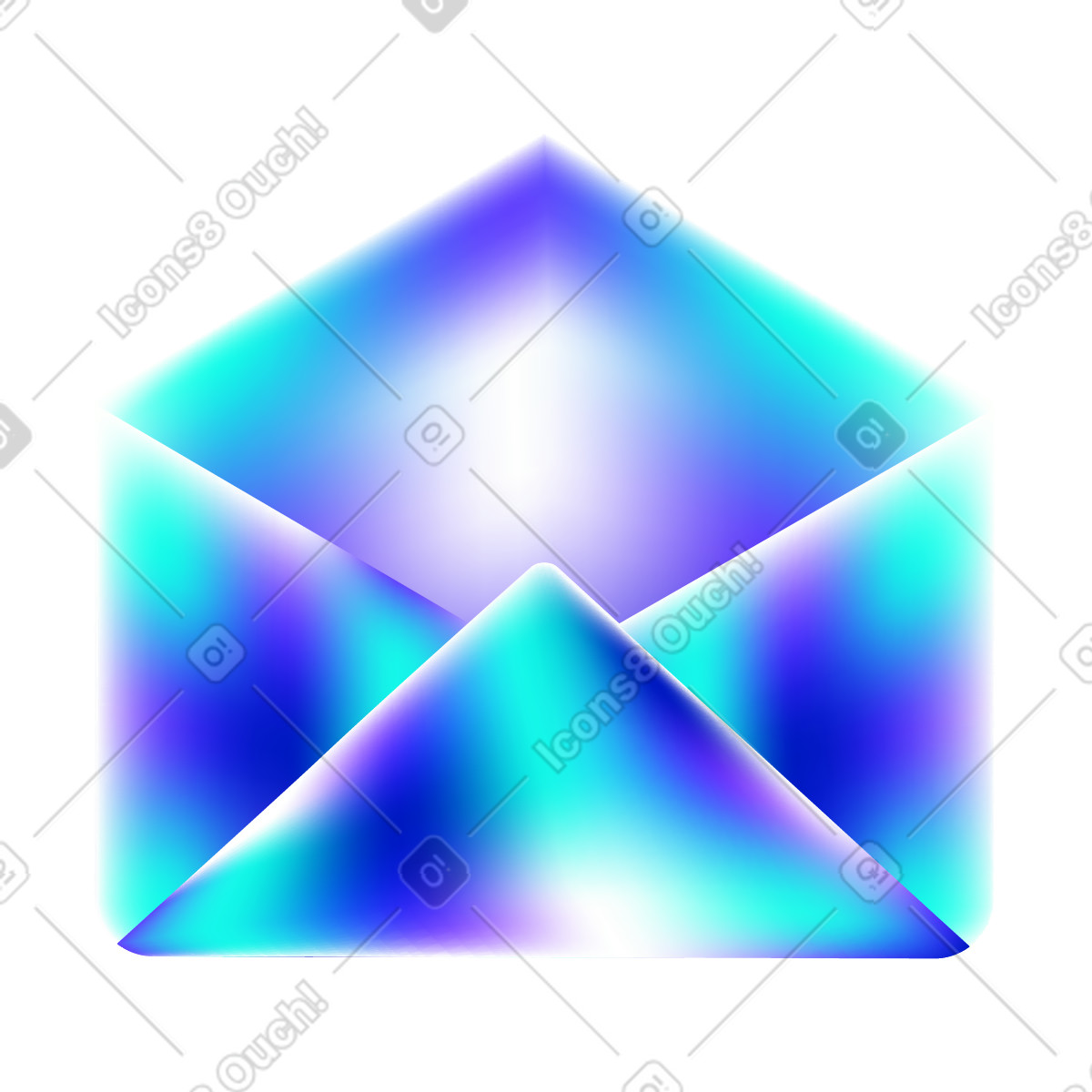 Pure スタイルの メールを開く のイラストをPNG、SVG形式でダウンロード